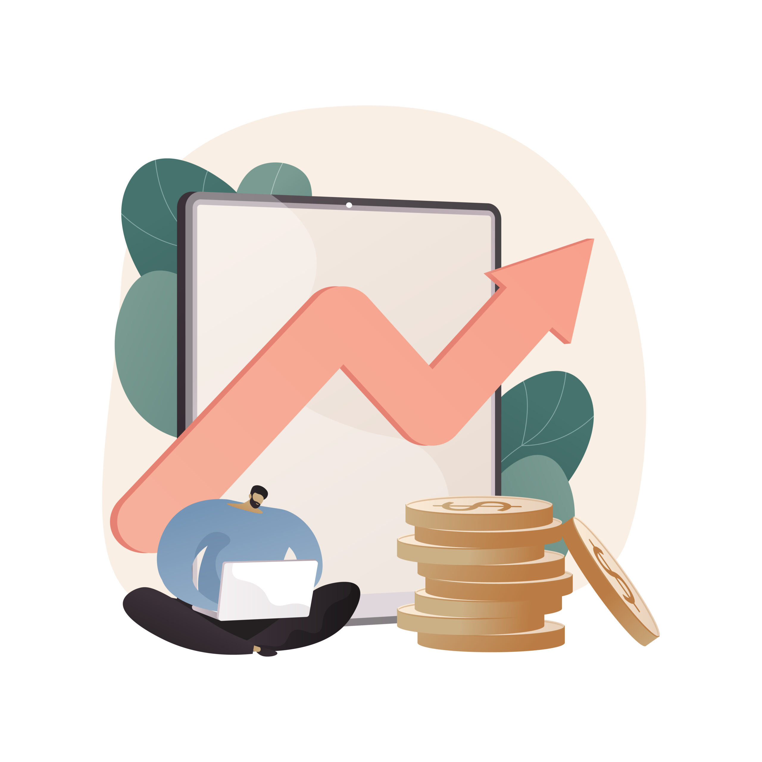 Marketing investment abstract concept vector illustration.